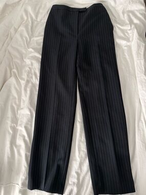 Black pinstripe dress pants